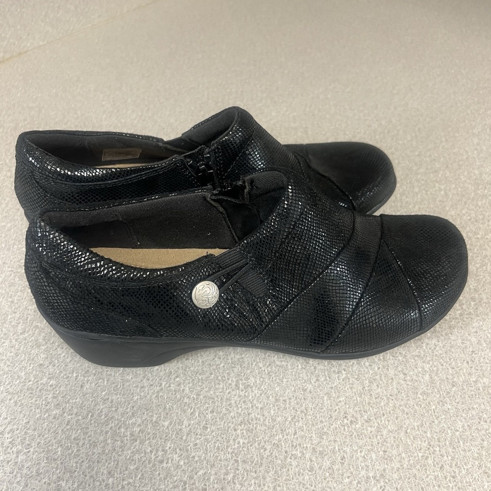 Clarks Channing‎ Ann Cushion Soft Collection Heeled Oxford Leather Booties 8.5